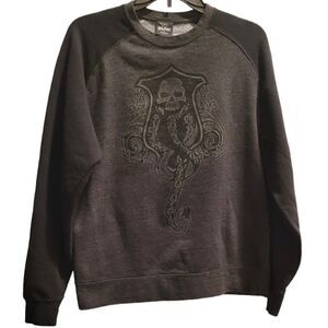 Harry Potter Slytherin Pullover Sweatshirt Small Black Grey Universal Studios